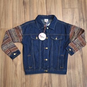 Hayden Girls Denim sweater sleeved jacket